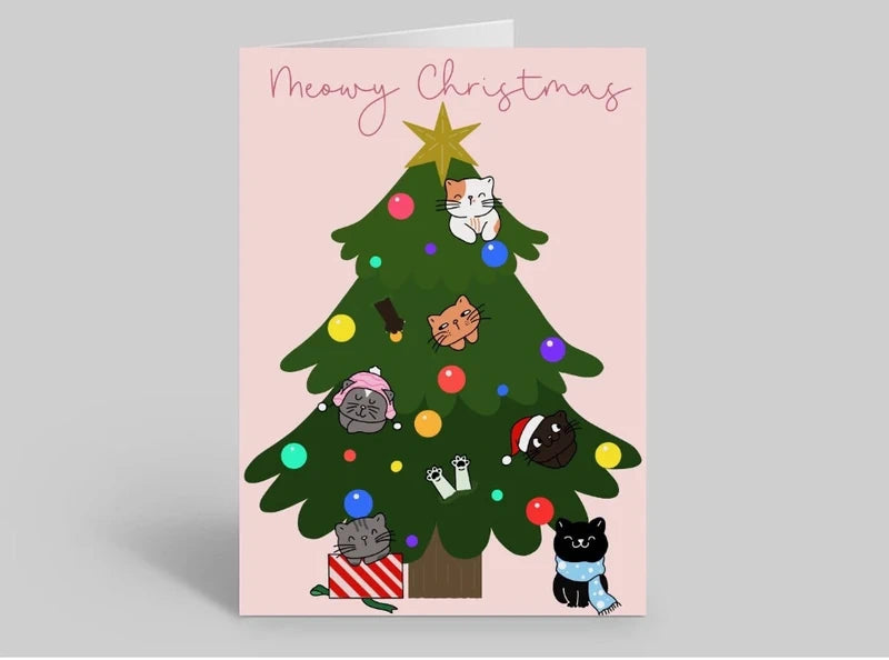 Meowy Christmas | A6 Greeting Card