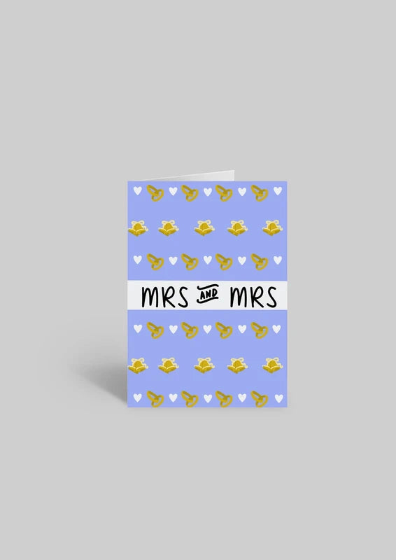 Mrs and Mrs Wedding Bells| A6 Greeting Card