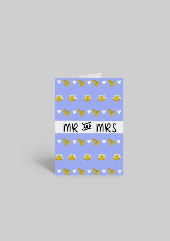 Mr and Mrs Wedding Bells| A6 Greeting Card